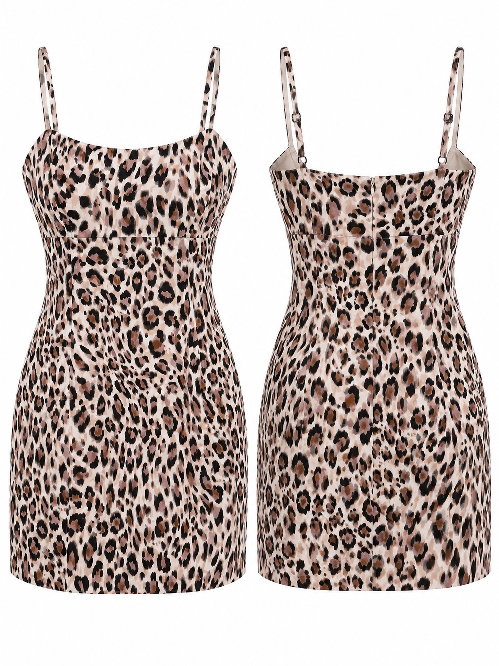Avec Les Filles Leopard Print Cami Mini Dress Size 8 NWT